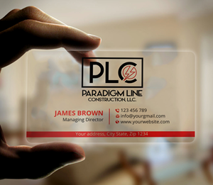 Design de Carte de Visite par Expert Bappy pour PARADIGM LINE CONSTRUCTION LLC | Design : #32789654