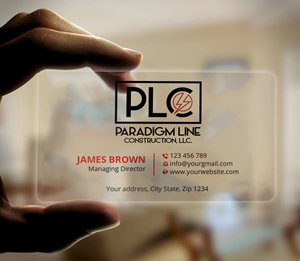 Design de Carte de Visite par Expert Bappy pour PARADIGM LINE CONSTRUCTION LLC | Design : #32789655