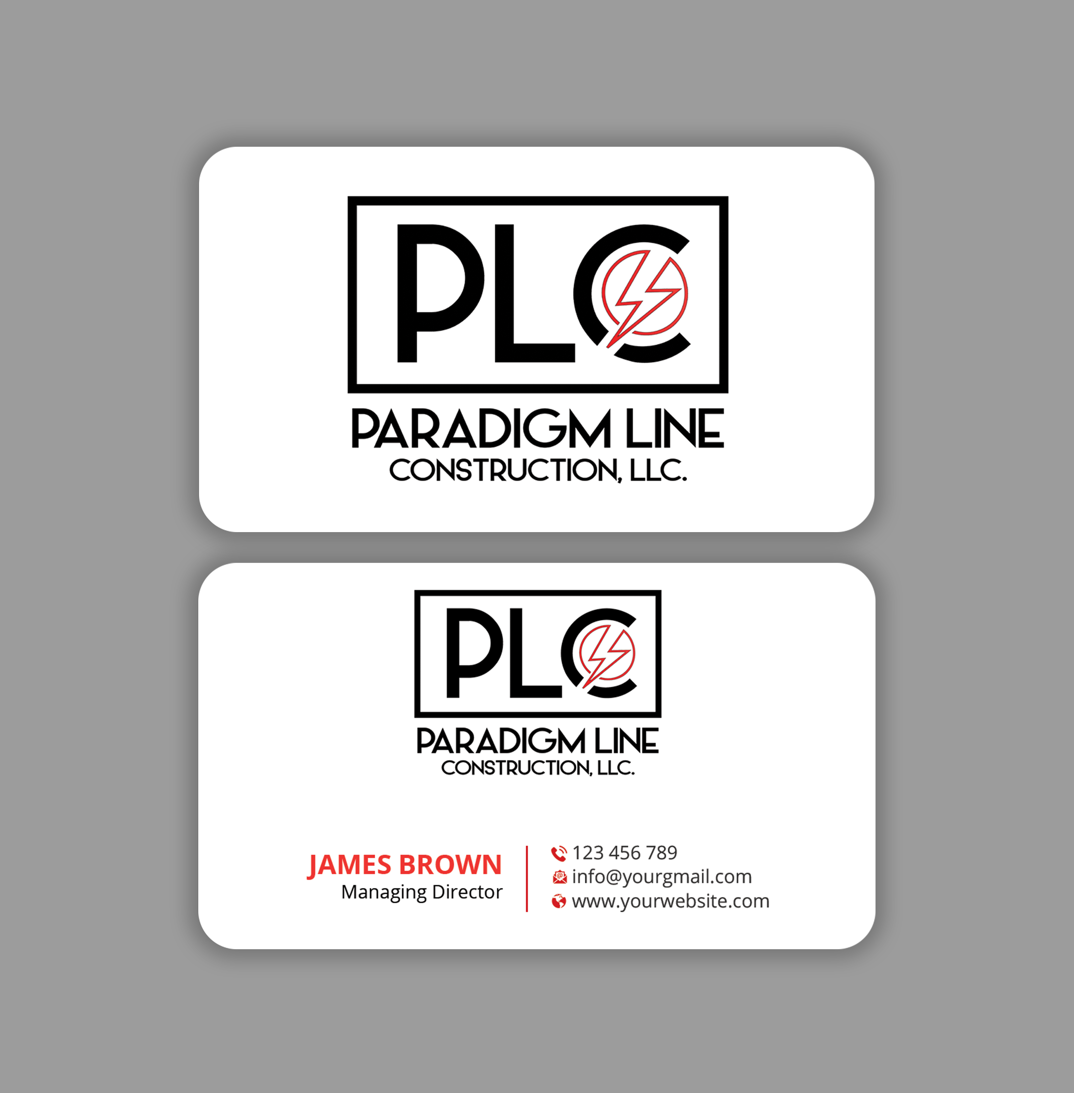 Business Card Design by Expert Bappy for PARADIGM LINE CONSTRUCTION LLC | Design #32790050