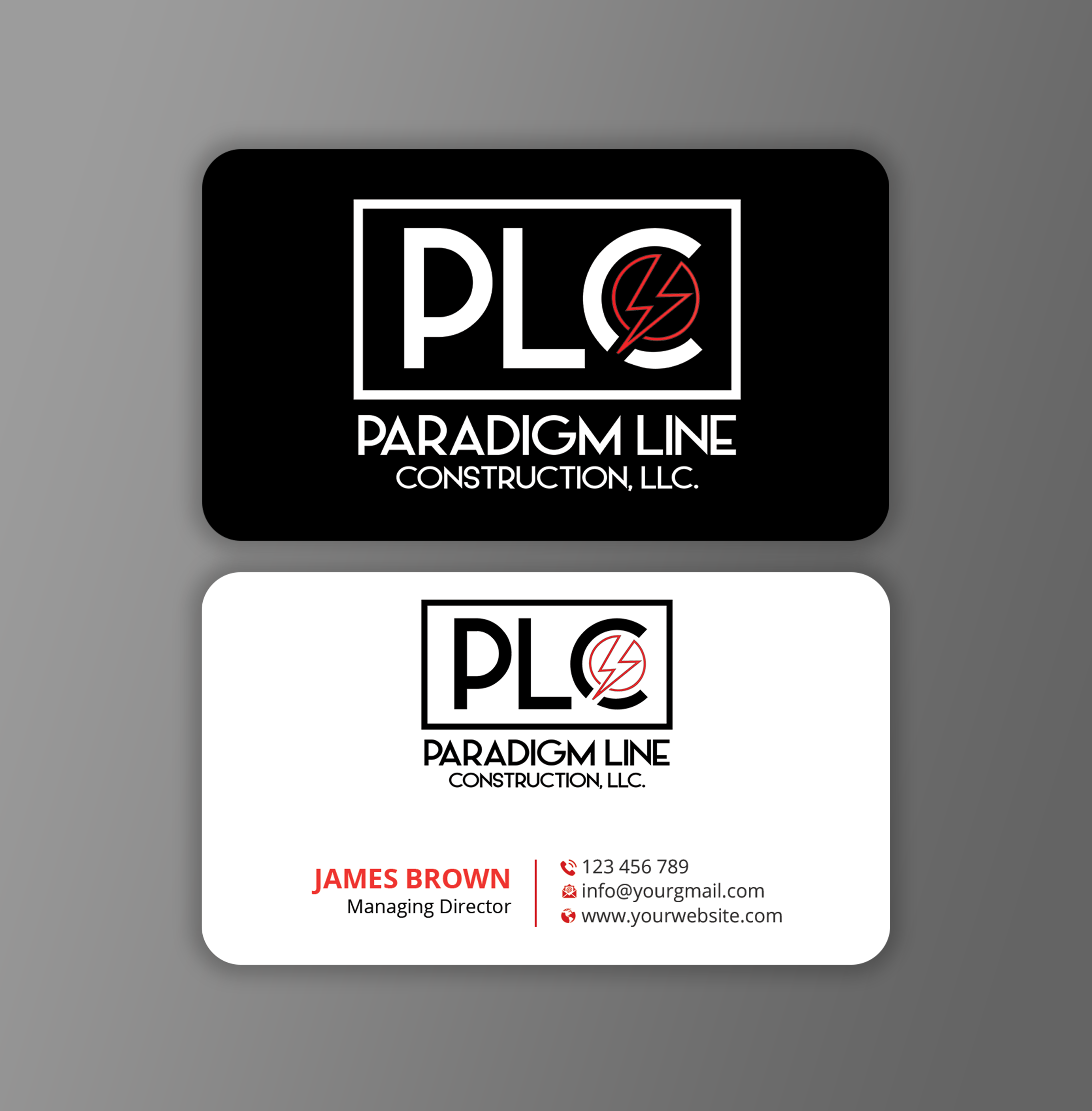 Business Card Design by Expert Bappy for PARADIGM LINE CONSTRUCTION LLC | Design #32790773