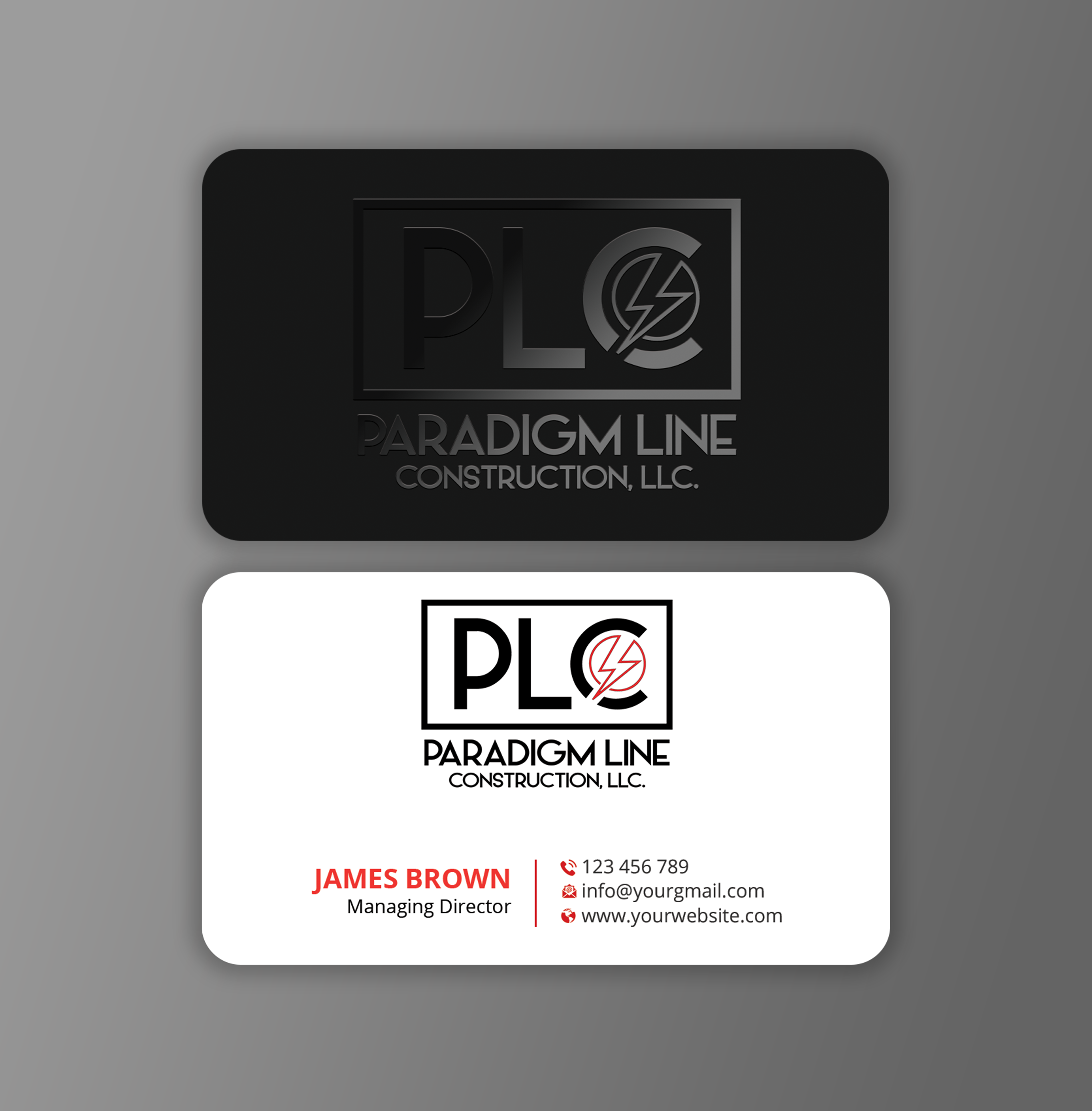 Business Card Design by Expert Bappy for PARADIGM LINE CONSTRUCTION LLC | Design #32790774
