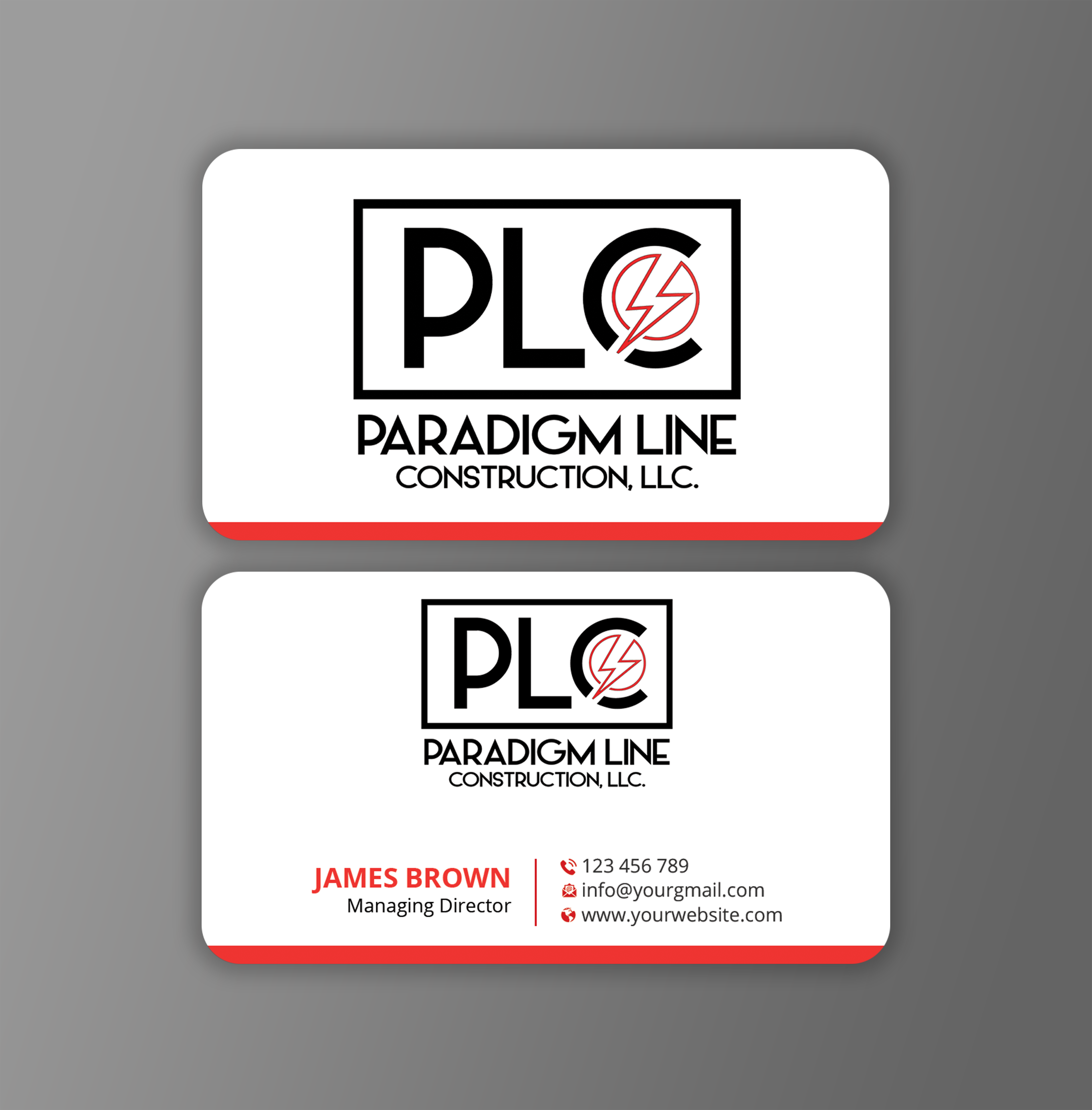 Business Card Design by Expert Bappy for PARADIGM LINE CONSTRUCTION LLC | Design #32790775