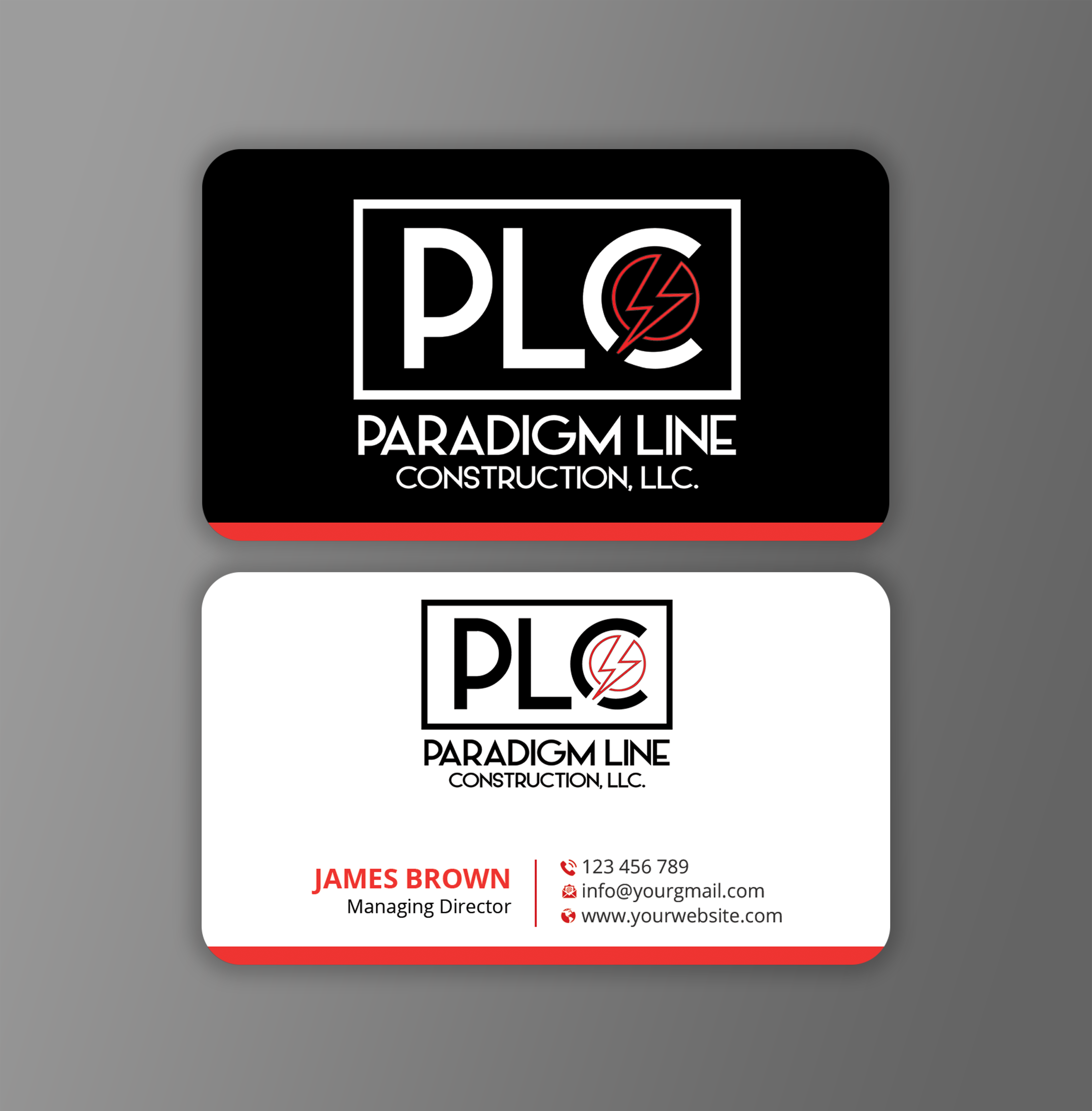 Business Card Design by Expert Bappy for PARADIGM LINE CONSTRUCTION LLC | Design #32790776
