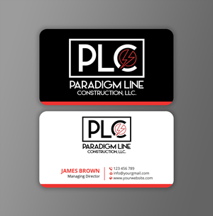 Design de Carte de Visite par Expert Bappy pour PARADIGM LINE CONSTRUCTION LLC | Design : #32790776