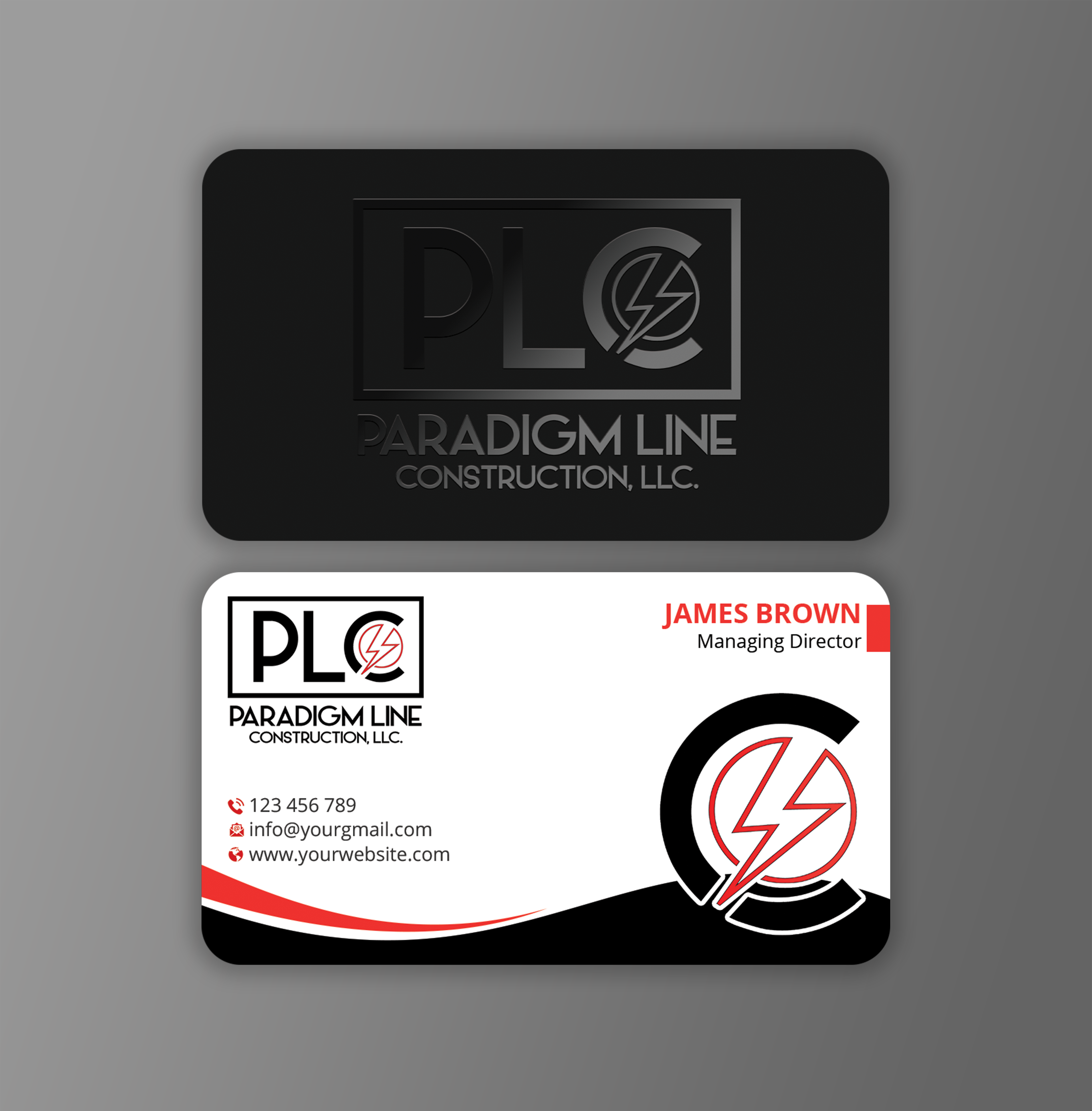 Business Card Design by Expert Bappy for PARADIGM LINE CONSTRUCTION LLC | Design #32790781