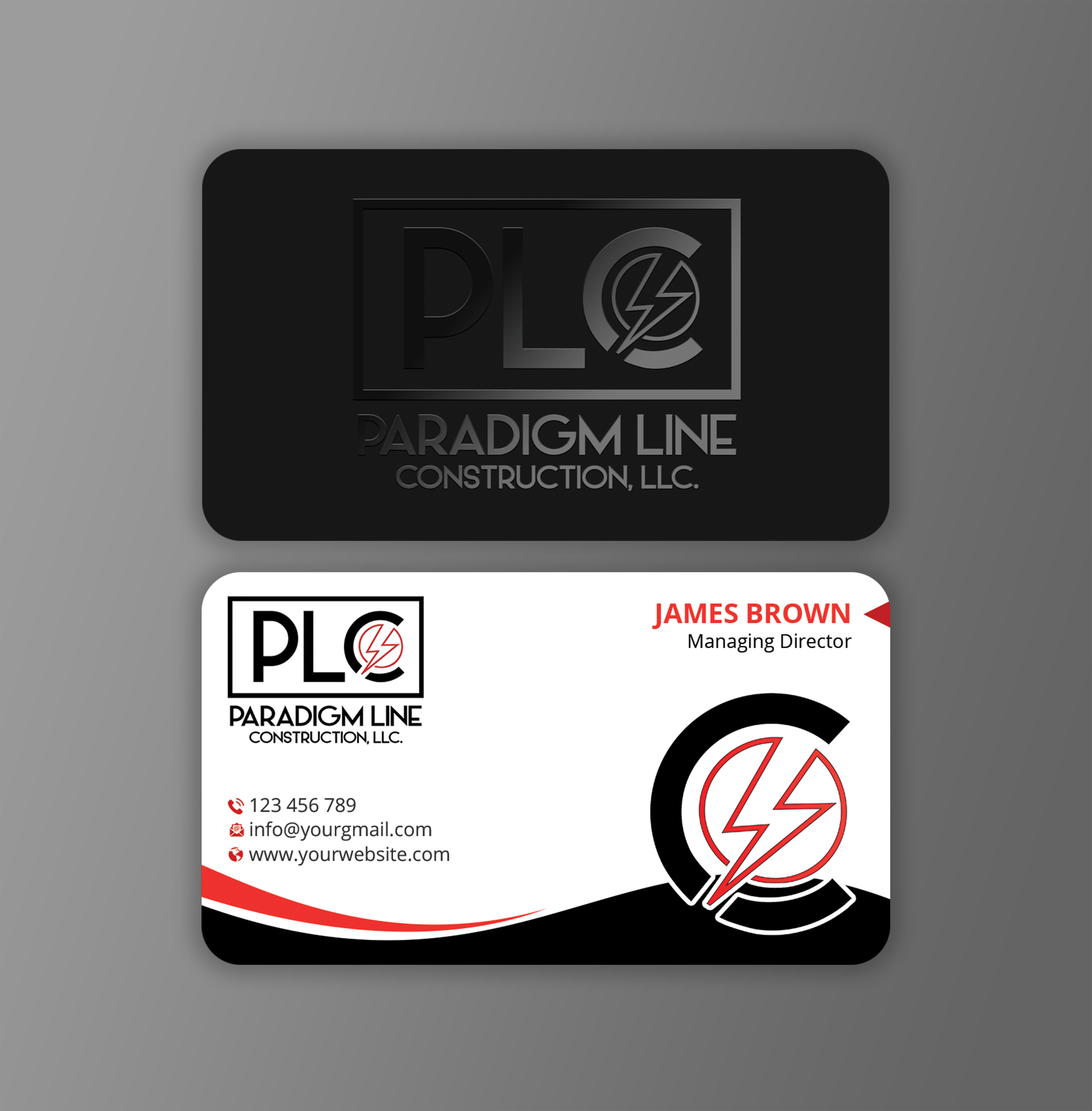 Business Card Design by Expert Bappy for PARADIGM LINE CONSTRUCTION LLC | Design #32790782