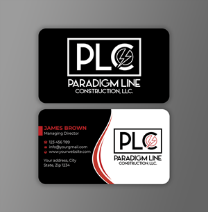 Business Card Design by Expert Bappy for PARADIGM LINE CONSTRUCTION LLC | Design: #32790786