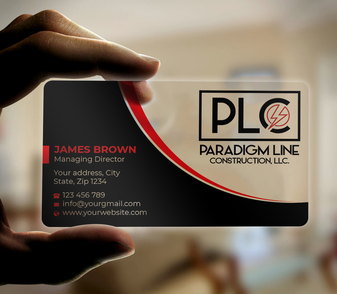 Business Card Design by Expert Bappy for PARADIGM LINE CONSTRUCTION LLC | Design #32790788