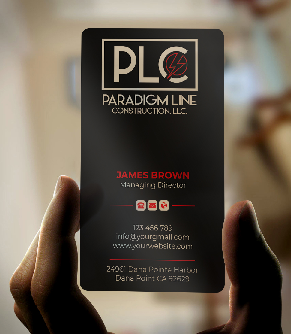 Business Card Design by Expert Bappy for PARADIGM LINE CONSTRUCTION LLC | Design #32790803