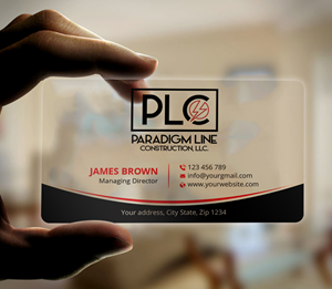 Business Card Design by Expert Bappy for PARADIGM LINE CONSTRUCTION LLC | Design: #32791325