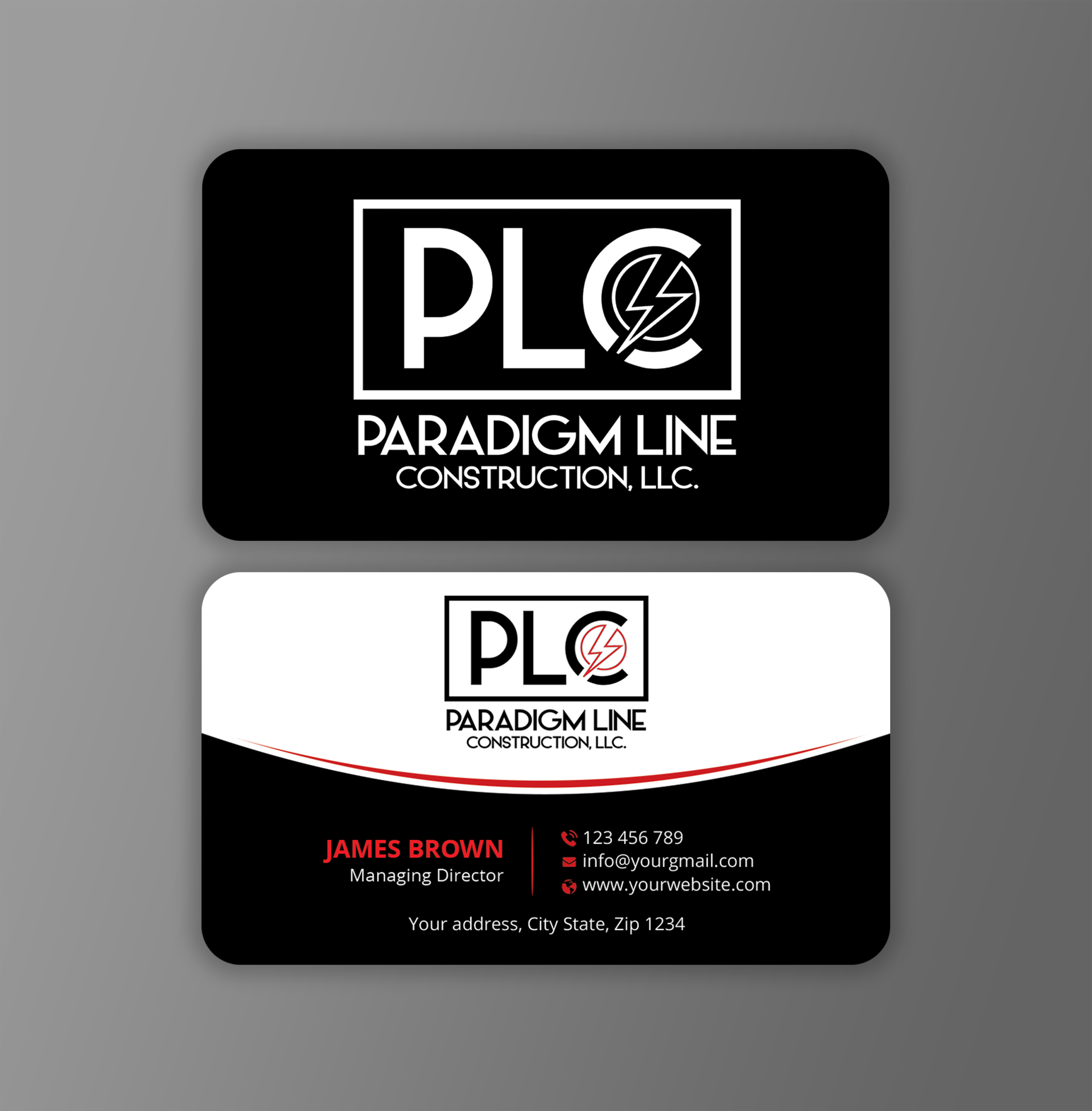 Business Card Design by Expert Bappy for PARADIGM LINE CONSTRUCTION LLC | Design #32791334