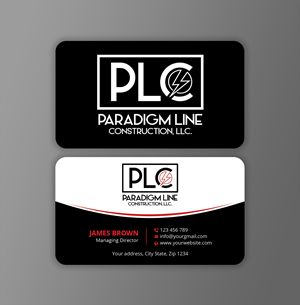 Business Card Design by Expert Bappy for PARADIGM LINE CONSTRUCTION LLC | Design: #32791334