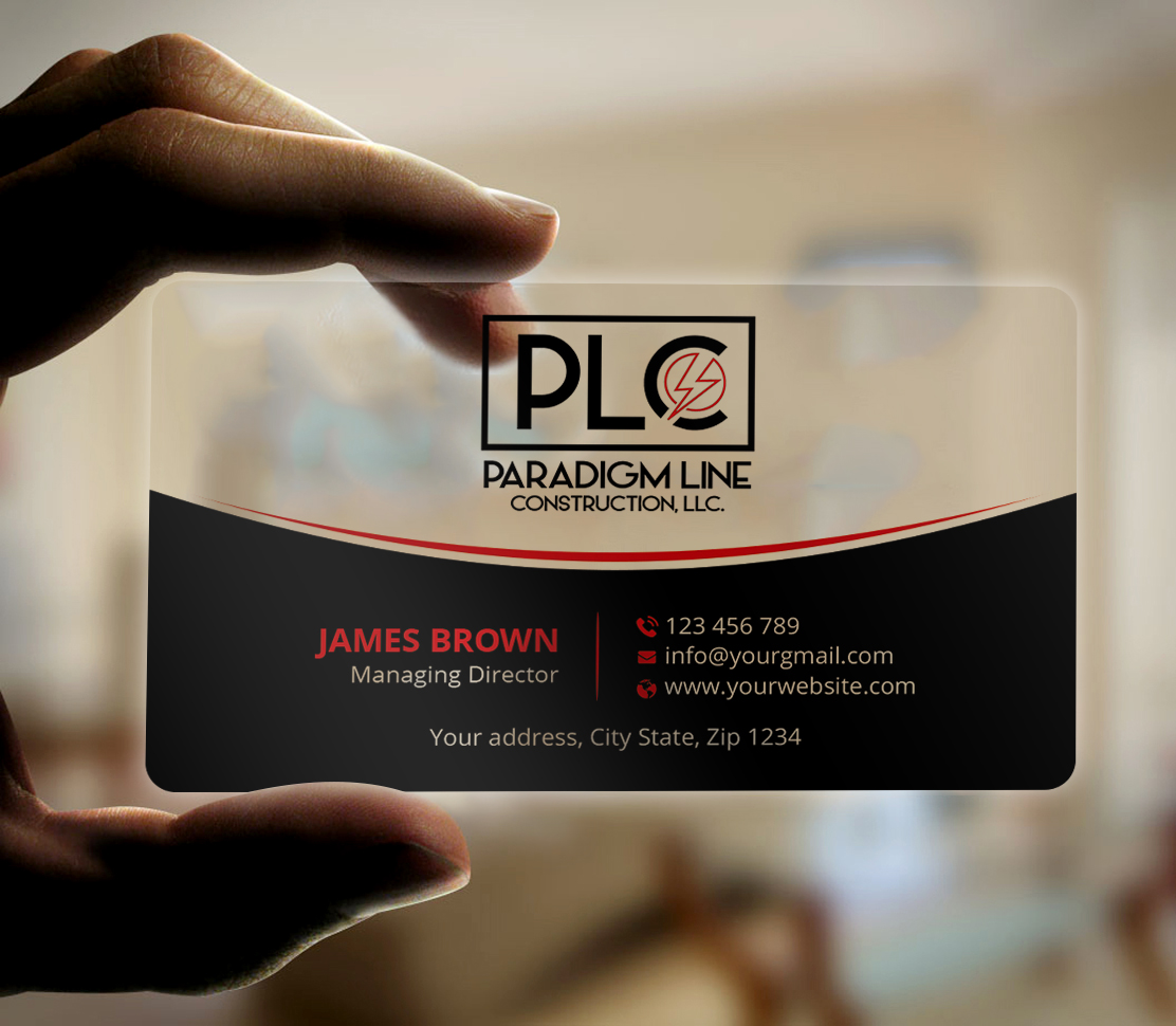 Business Card Design by Expert Bappy for PARADIGM LINE CONSTRUCTION LLC | Design #32791335
