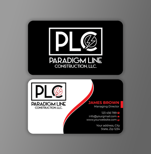 Business Card Design by Expert Bappy for PARADIGM LINE CONSTRUCTION LLC | Design: #32791367