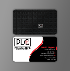 Business Card Design by Expert Bappy for PARADIGM LINE CONSTRUCTION LLC | Design: #32791433