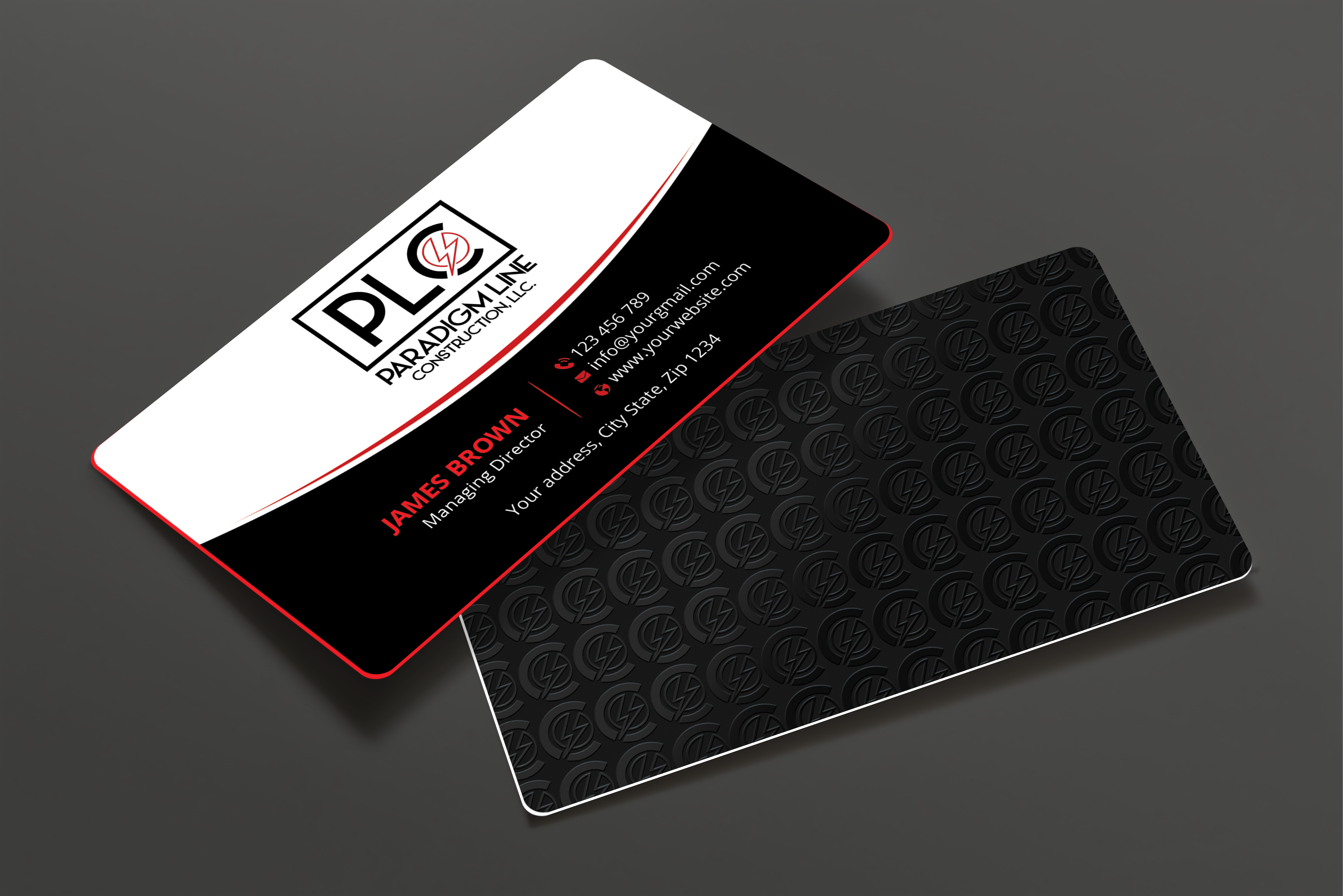 Business Card Design by Expert Bappy for PARADIGM LINE CONSTRUCTION LLC | Design #32791778