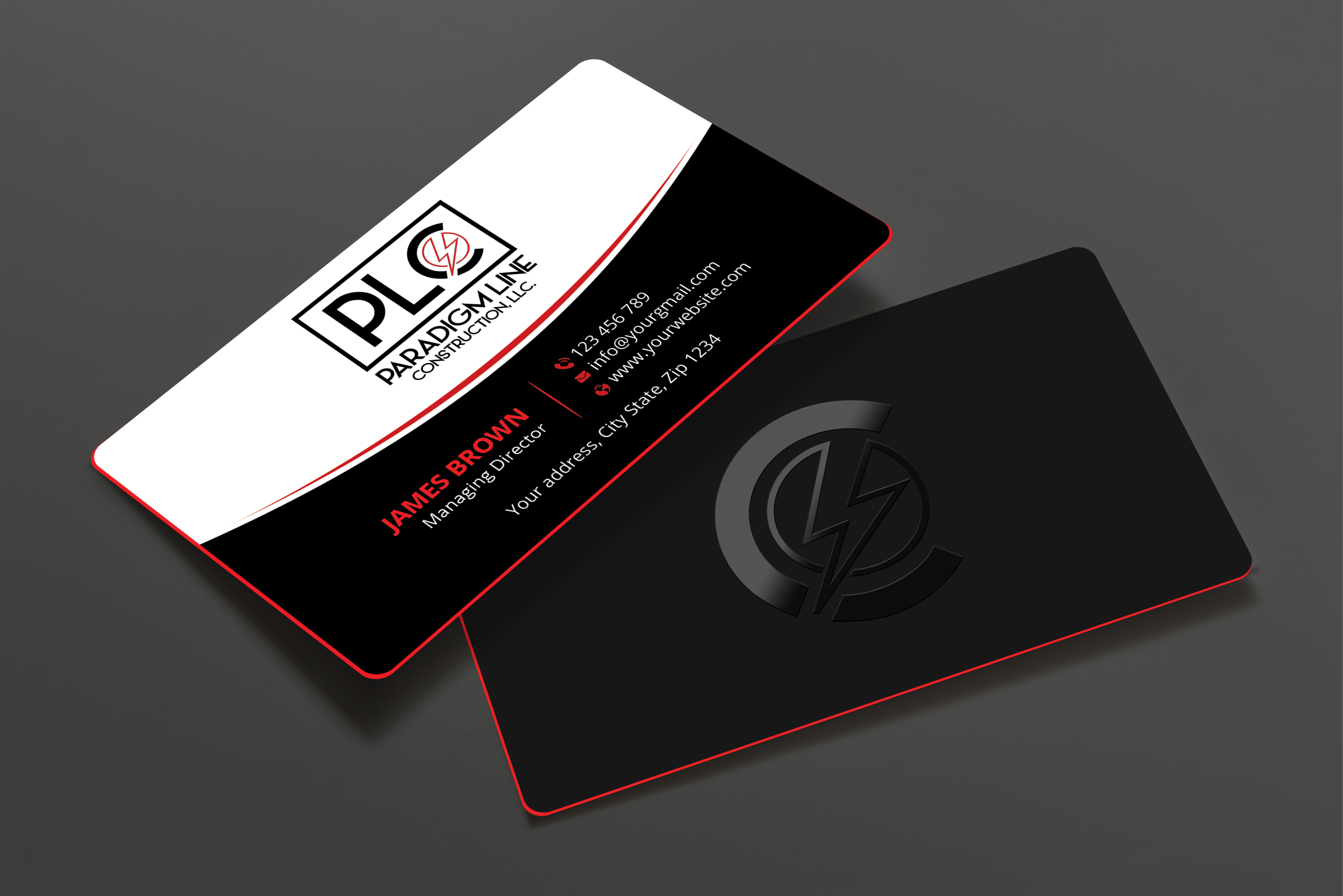 Business Card Design by Expert Bappy for PARADIGM LINE CONSTRUCTION LLC | Design #32791826