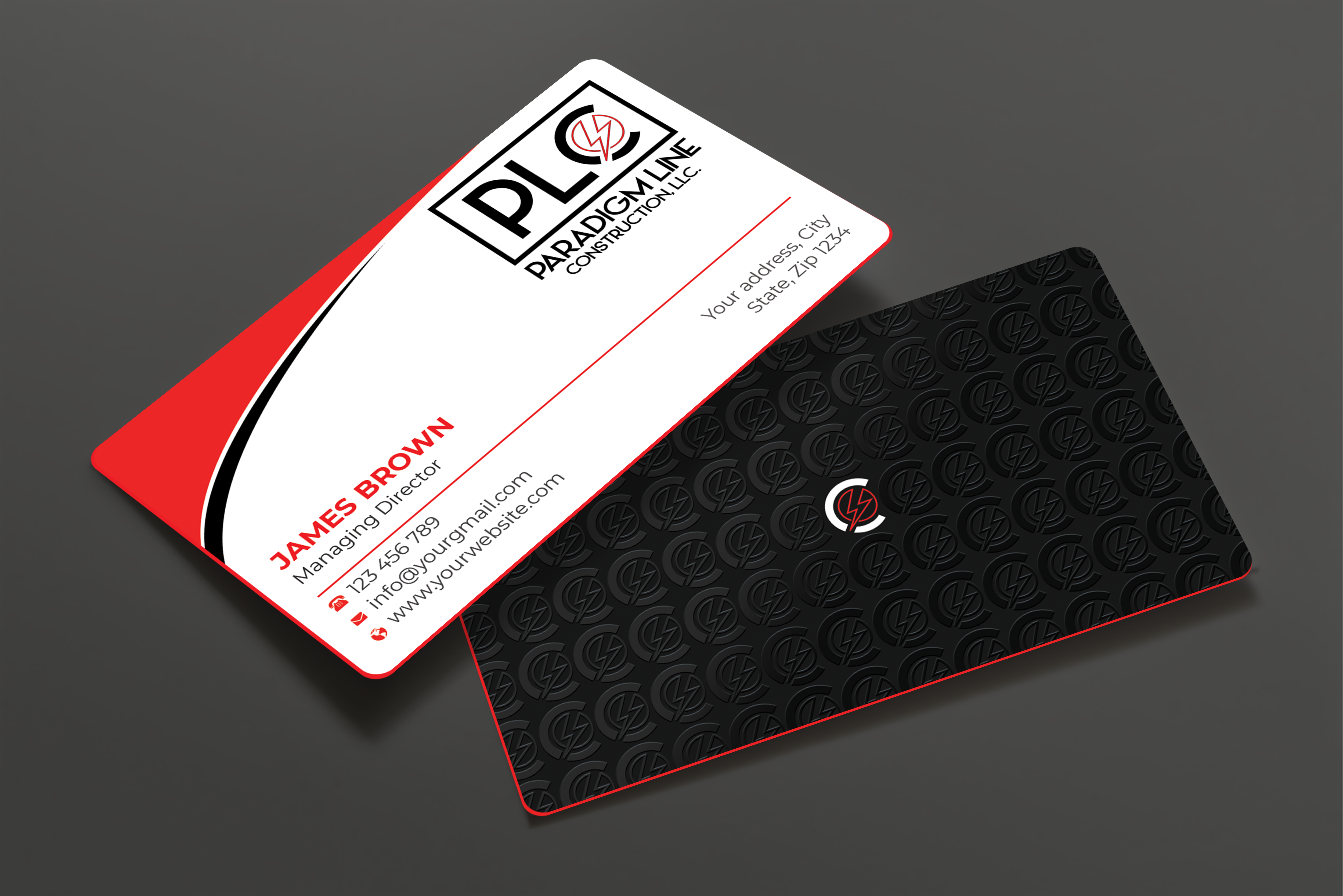 Business Card Design by Expert Bappy for PARADIGM LINE CONSTRUCTION LLC | Design #32791869