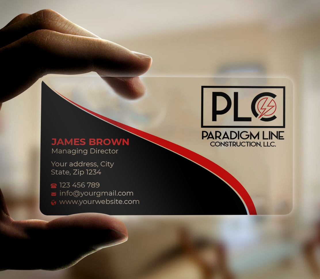 Business Card Design by Expert Bappy for PARADIGM LINE CONSTRUCTION LLC | Design #32791928