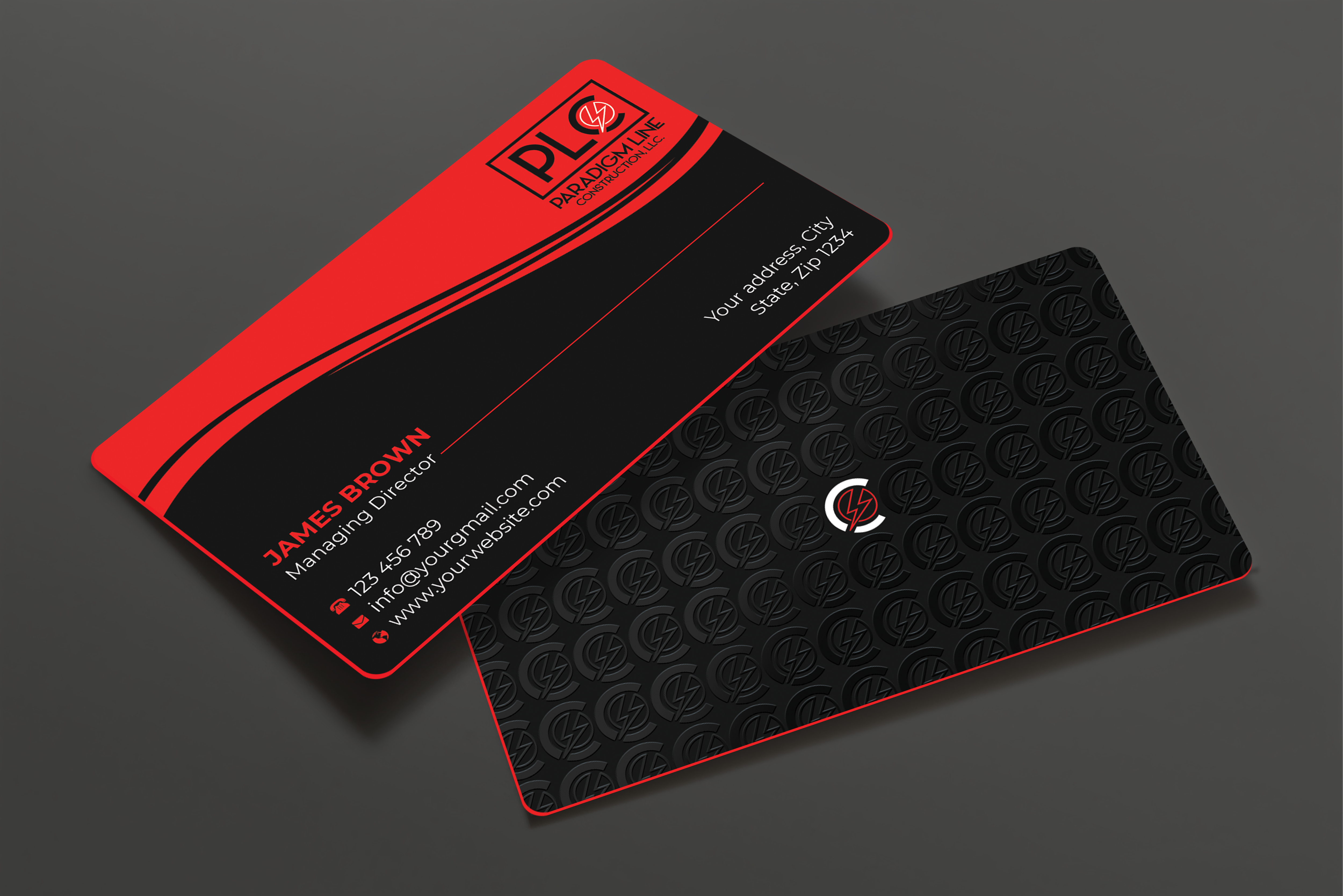 Business Card Design by Expert Bappy for PARADIGM LINE CONSTRUCTION LLC | Design #32791967
