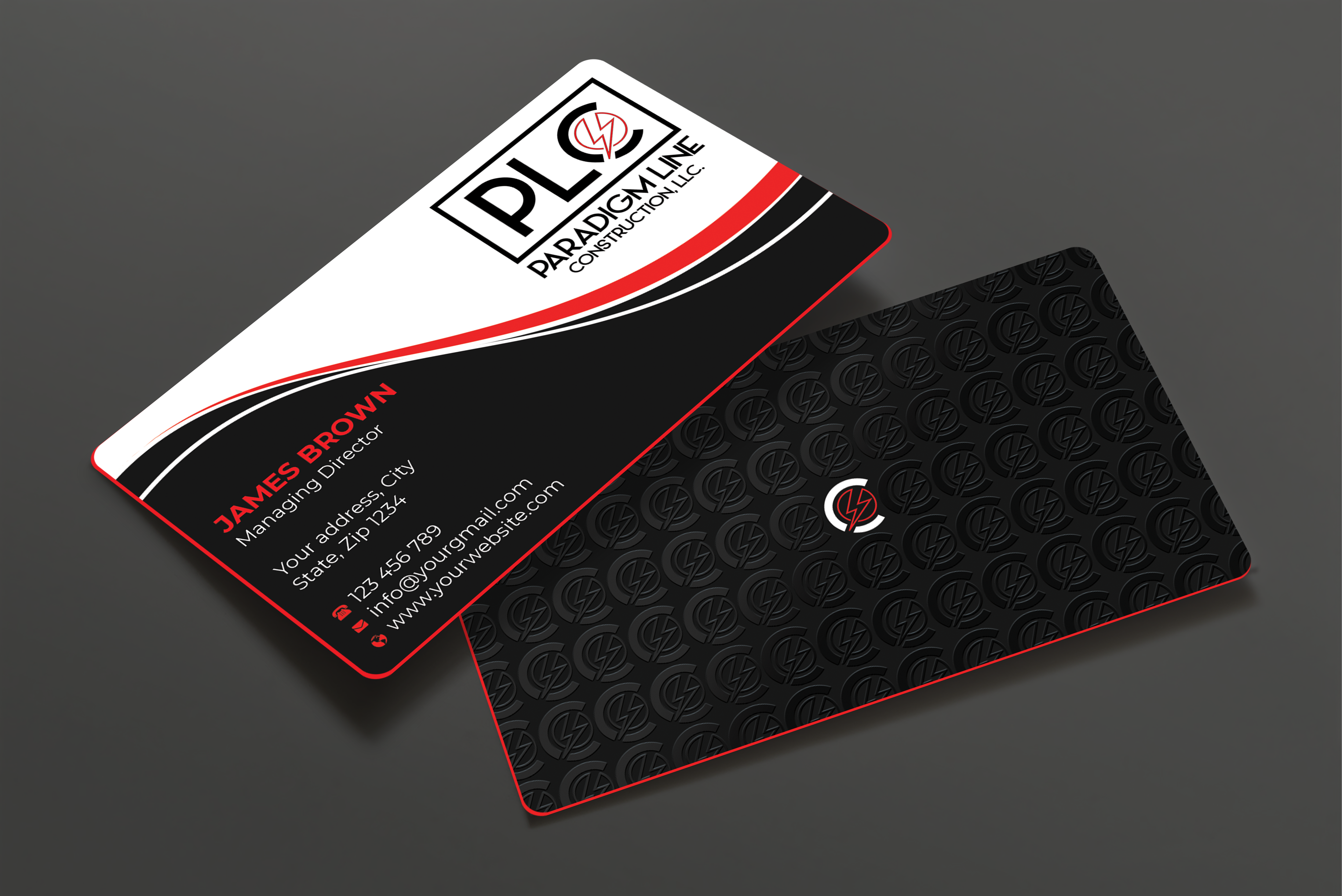 Business Card Design by Expert Bappy for PARADIGM LINE CONSTRUCTION LLC | Design #32792016