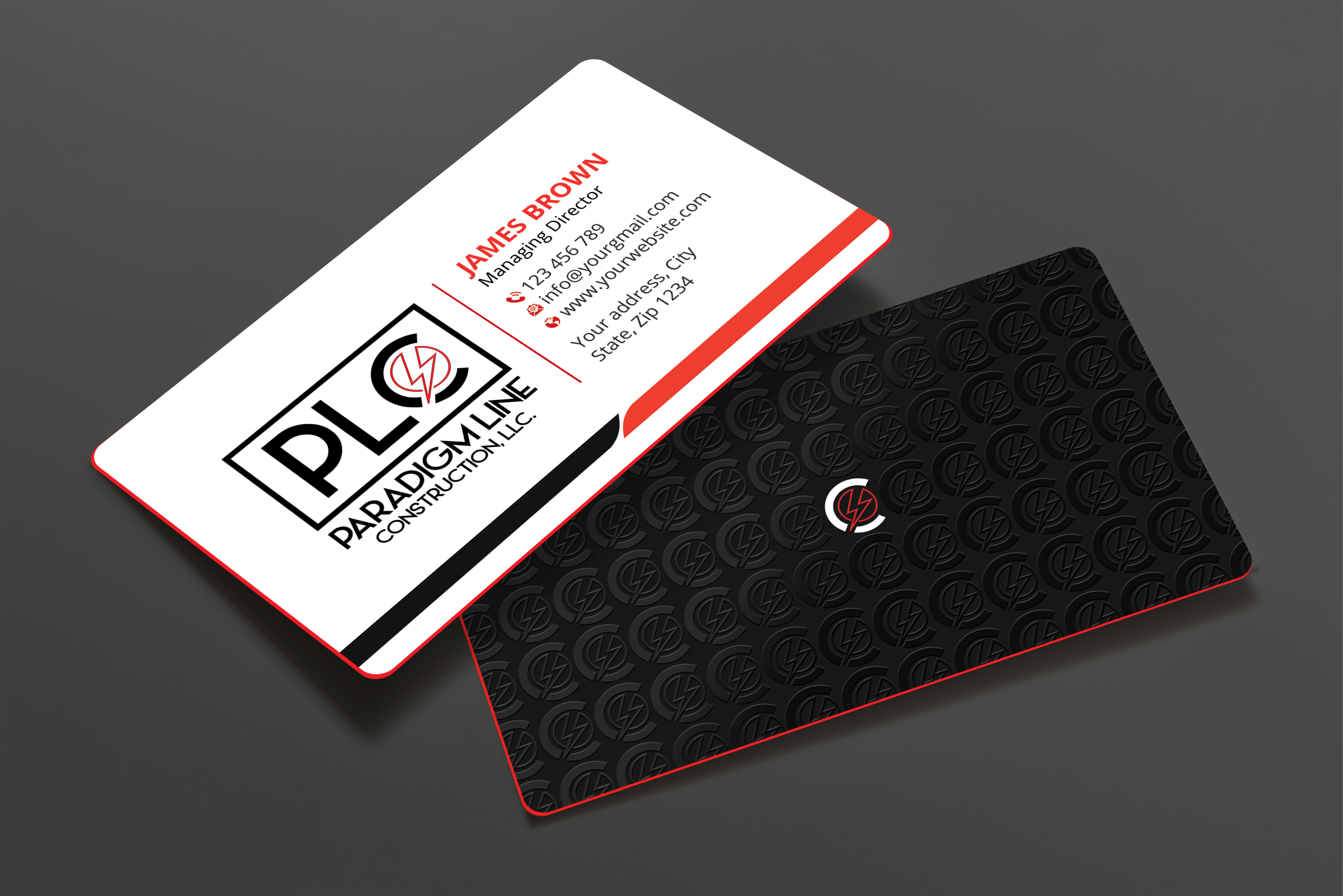 Business Card Design by Expert Bappy for PARADIGM LINE CONSTRUCTION LLC | Design #32792052