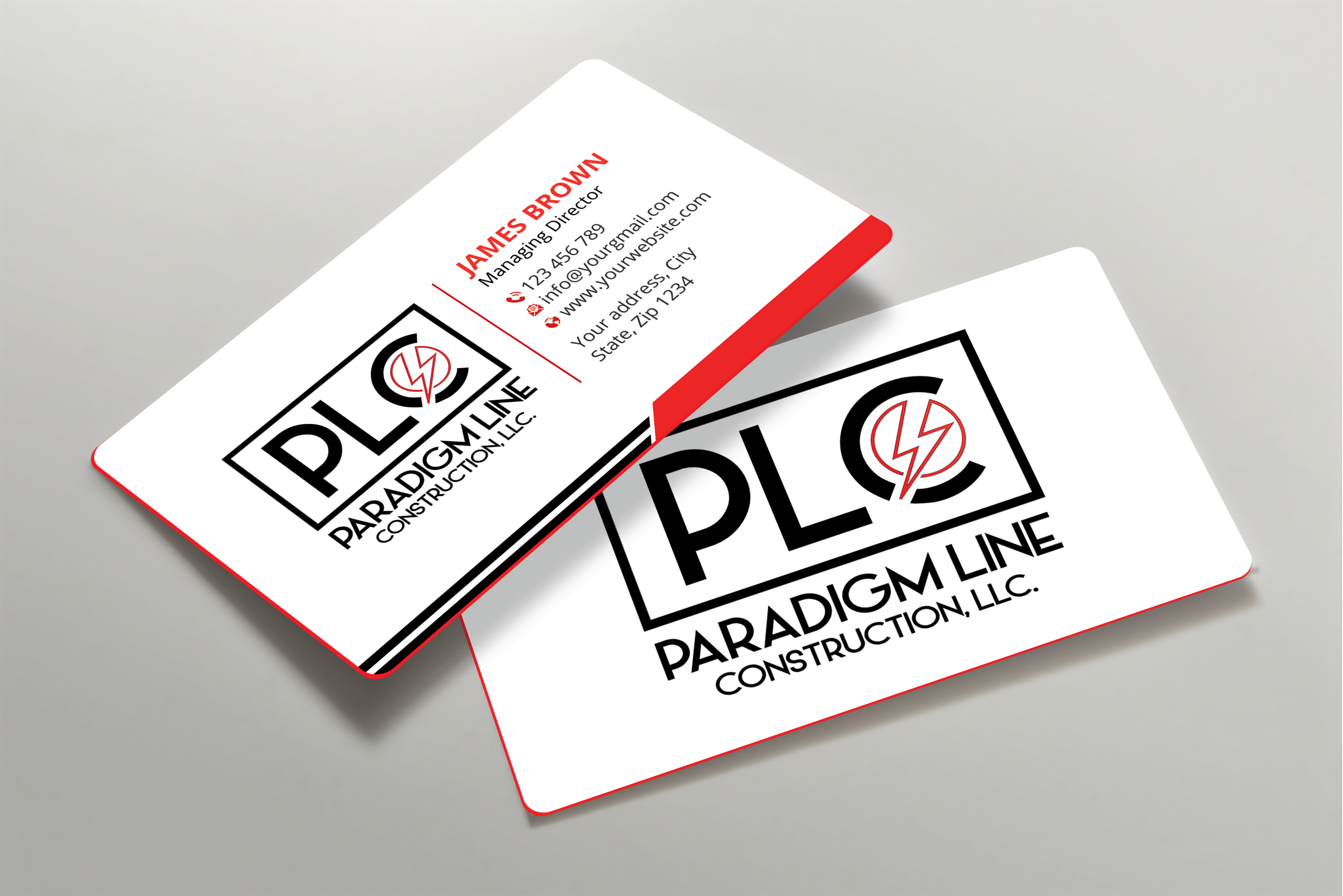 Diseño de Tarjeta de Presentación por Expert Bappy para PARADIGM LINE CONSTRUCTION LLC | Diseño #32792068