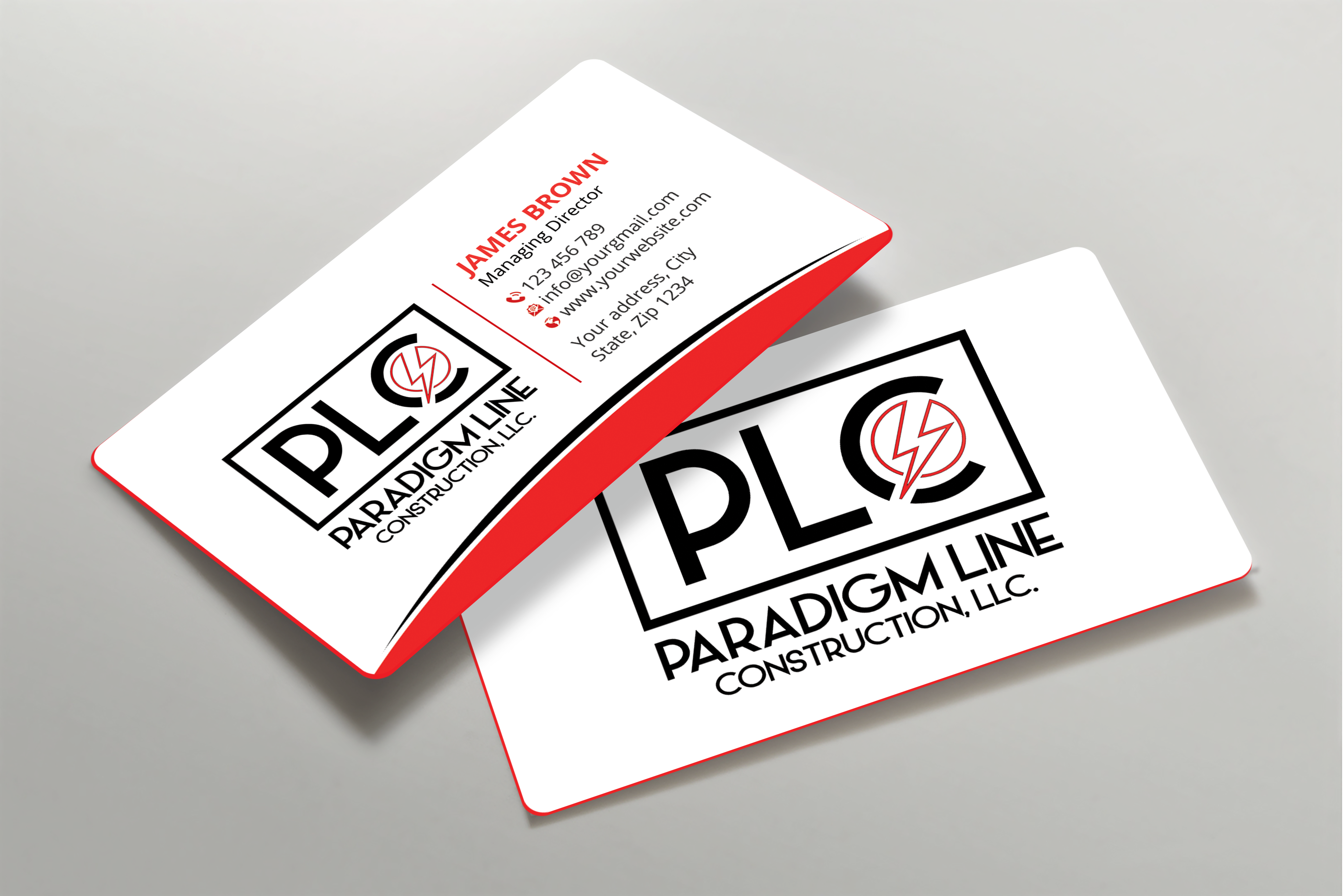 Visitenkarten-Design von Expert Bappy für PARADIGM LINE CONSTRUCTION LLC | Design #32792079