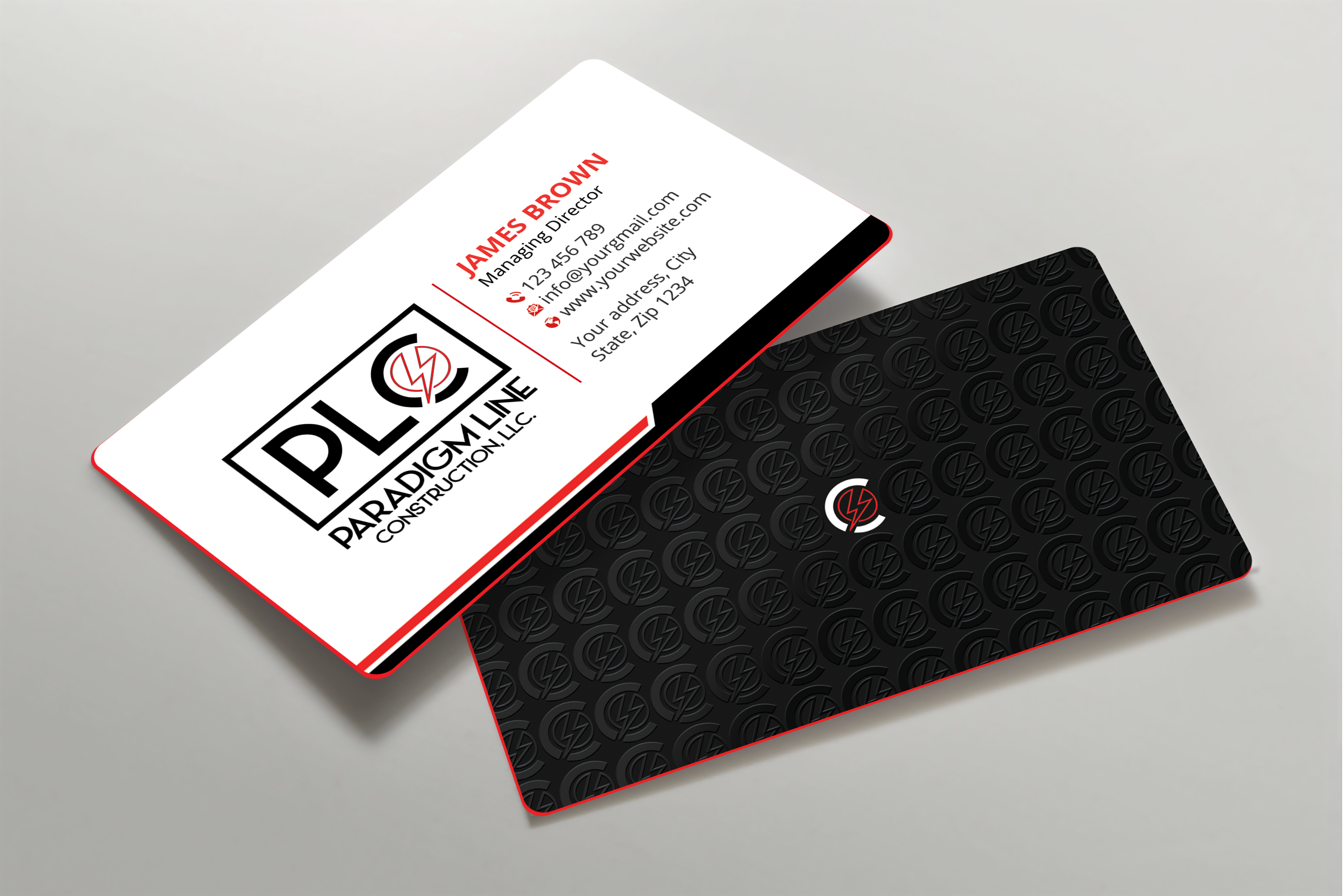 Business Card Design by Expert Bappy for PARADIGM LINE CONSTRUCTION LLC | Design #32792113