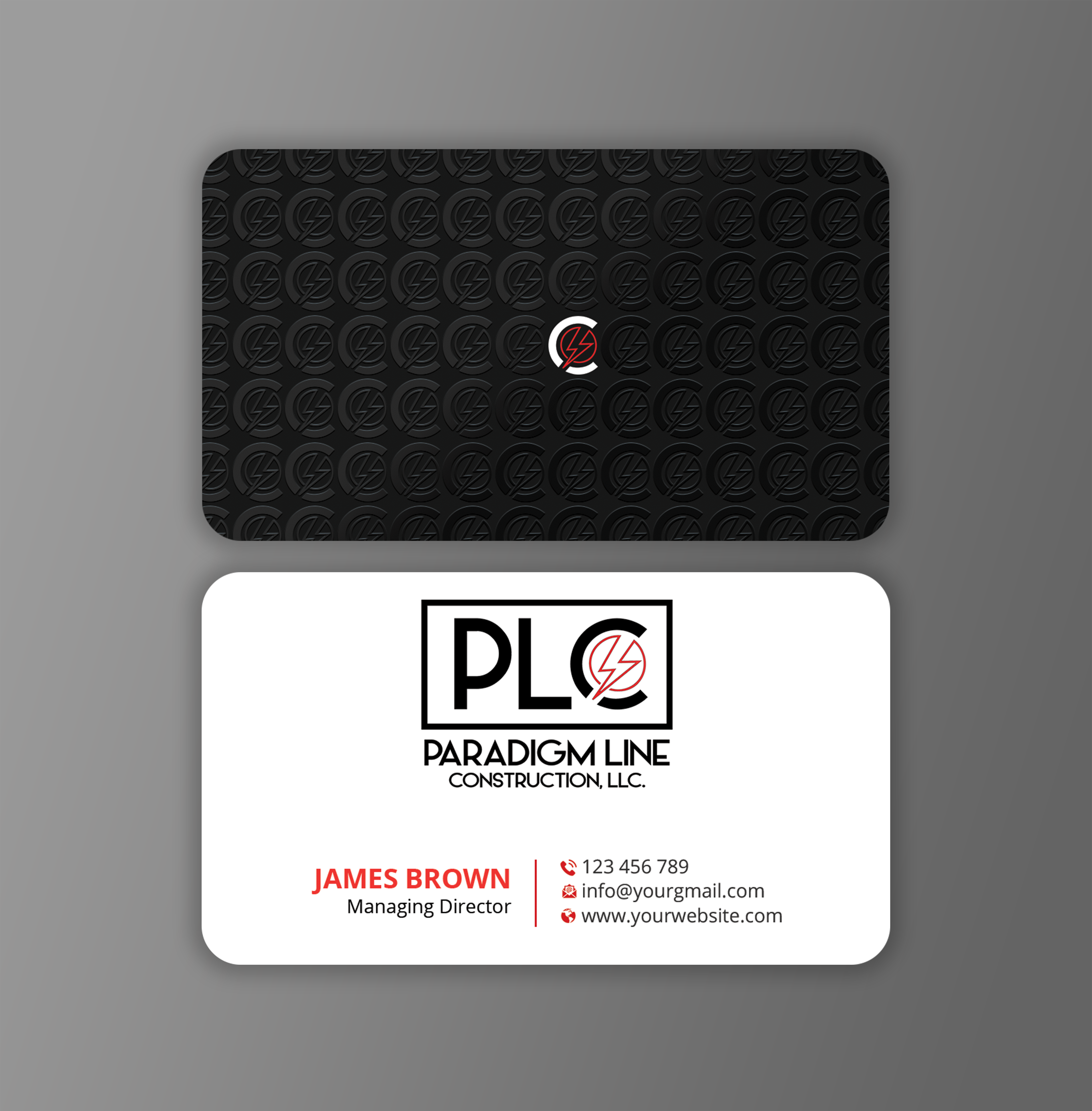 Business Card Design by Expert Bappy for PARADIGM LINE CONSTRUCTION LLC | Design #32792273