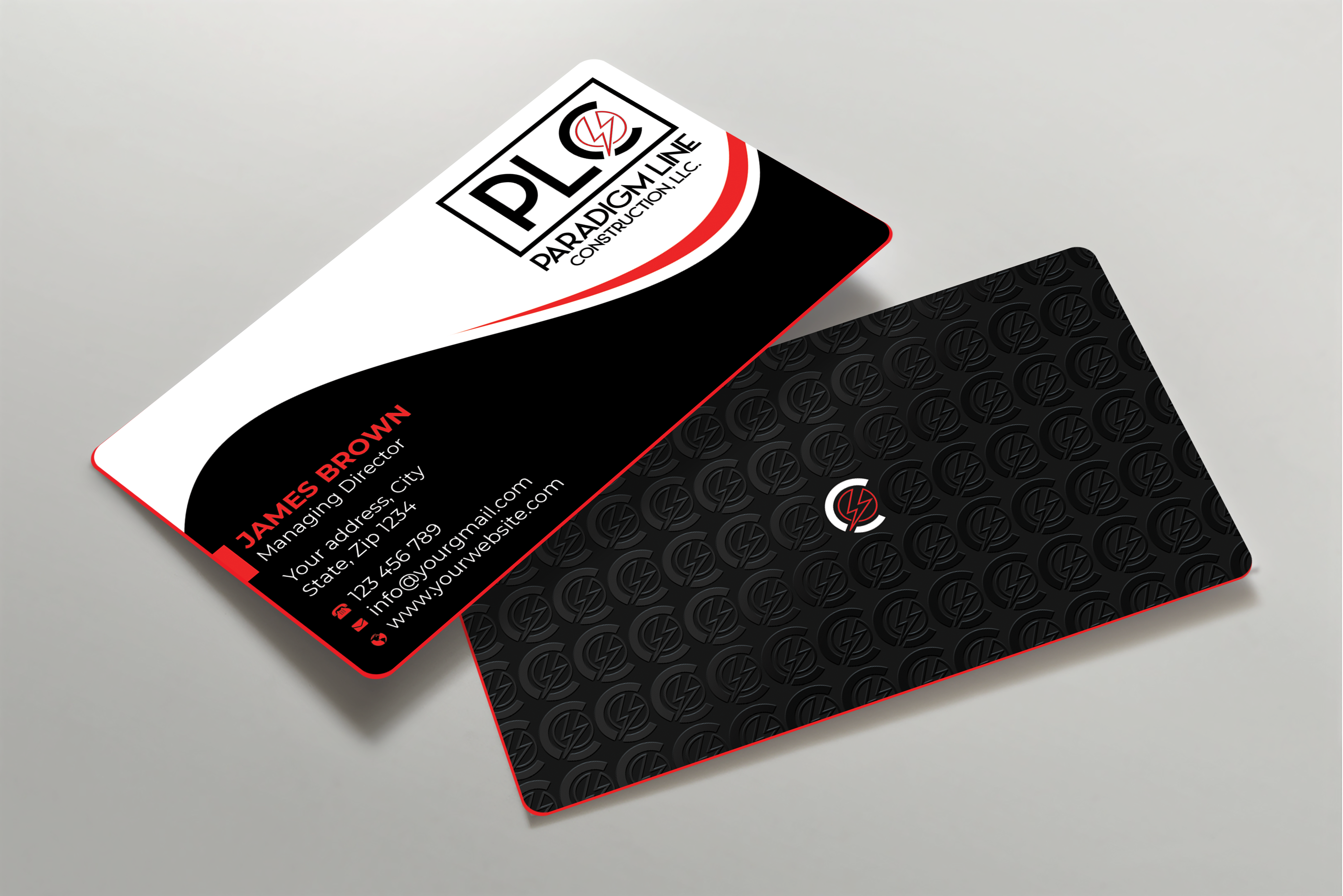 Business Card Design by Expert Bappy for PARADIGM LINE CONSTRUCTION LLC | Design #32792324