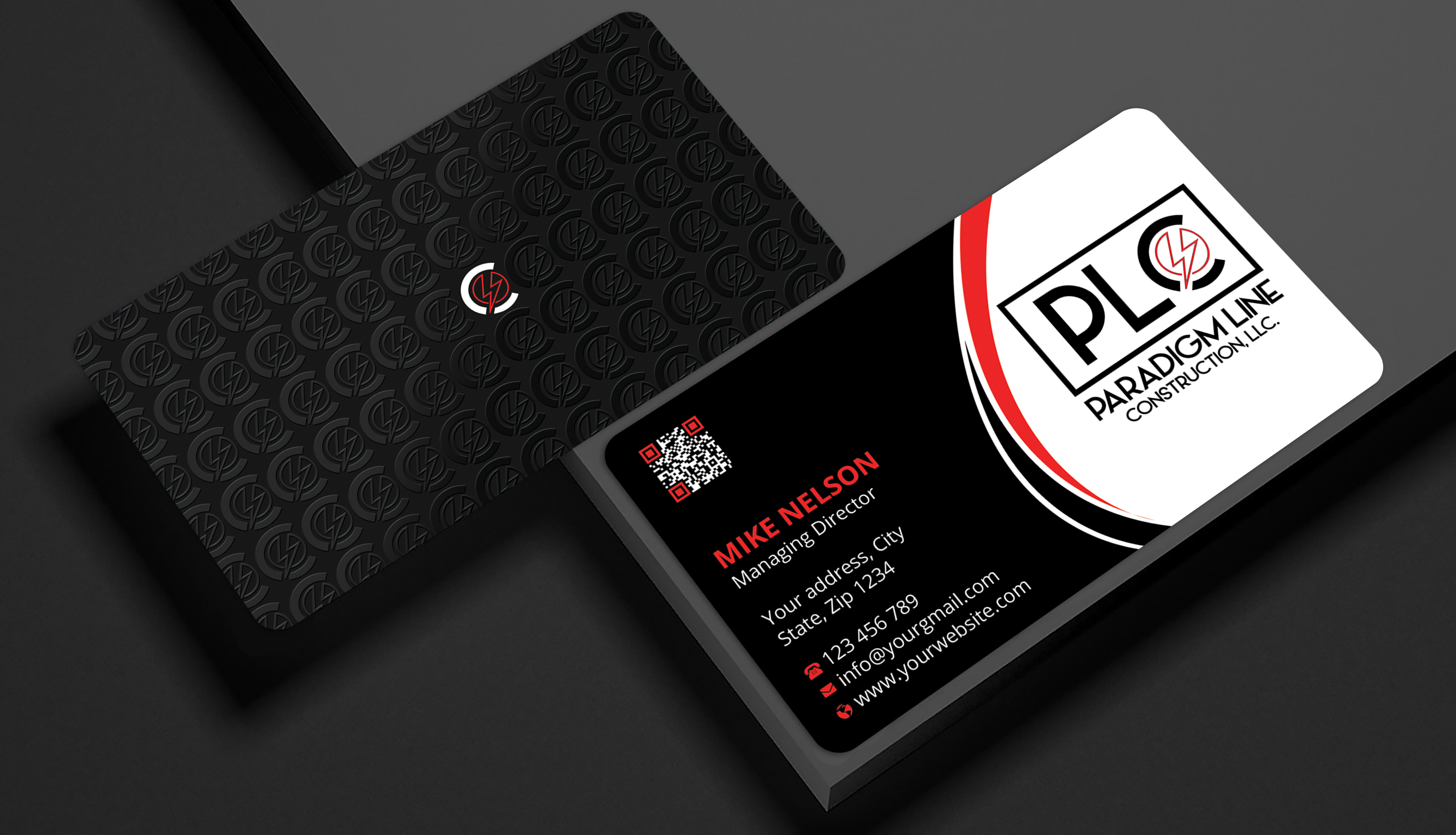 Business Card Design by Expert Bappy for PARADIGM LINE CONSTRUCTION LLC | Design #32792388