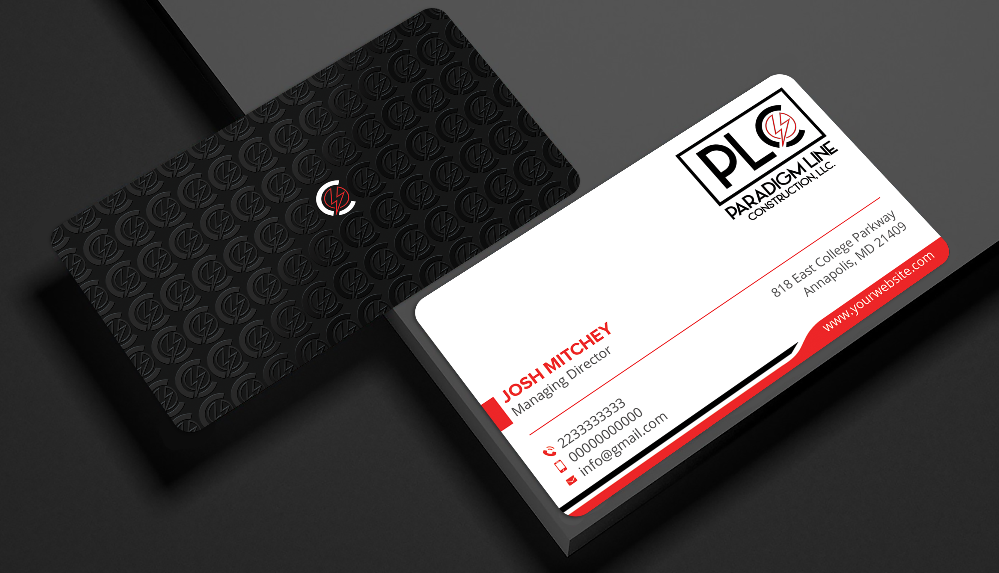 Business Card Design by Expert Bappy for PARADIGM LINE CONSTRUCTION LLC | Design #32792462