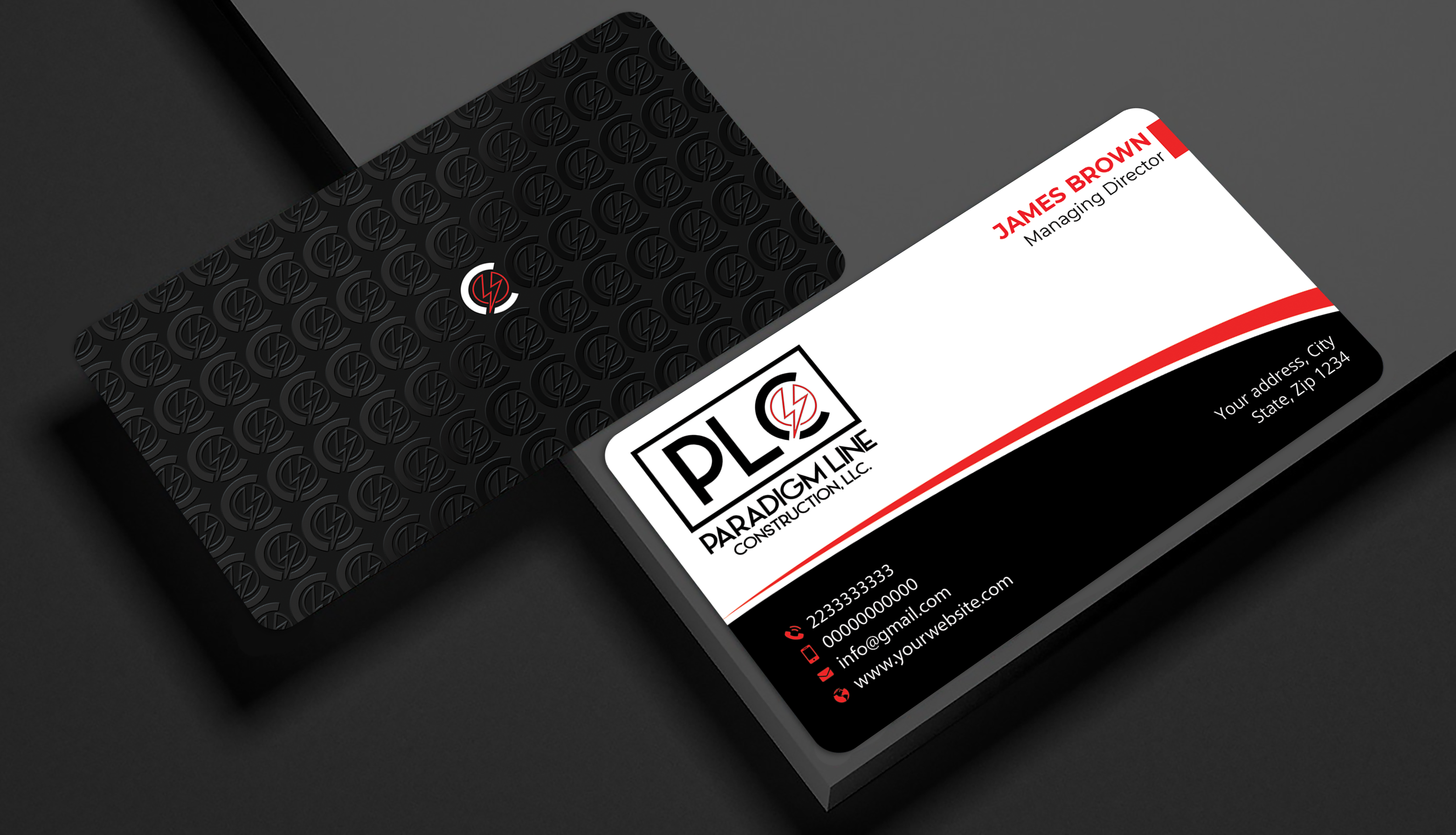Business Card Design by Expert Bappy for PARADIGM LINE CONSTRUCTION LLC | Design #32792488