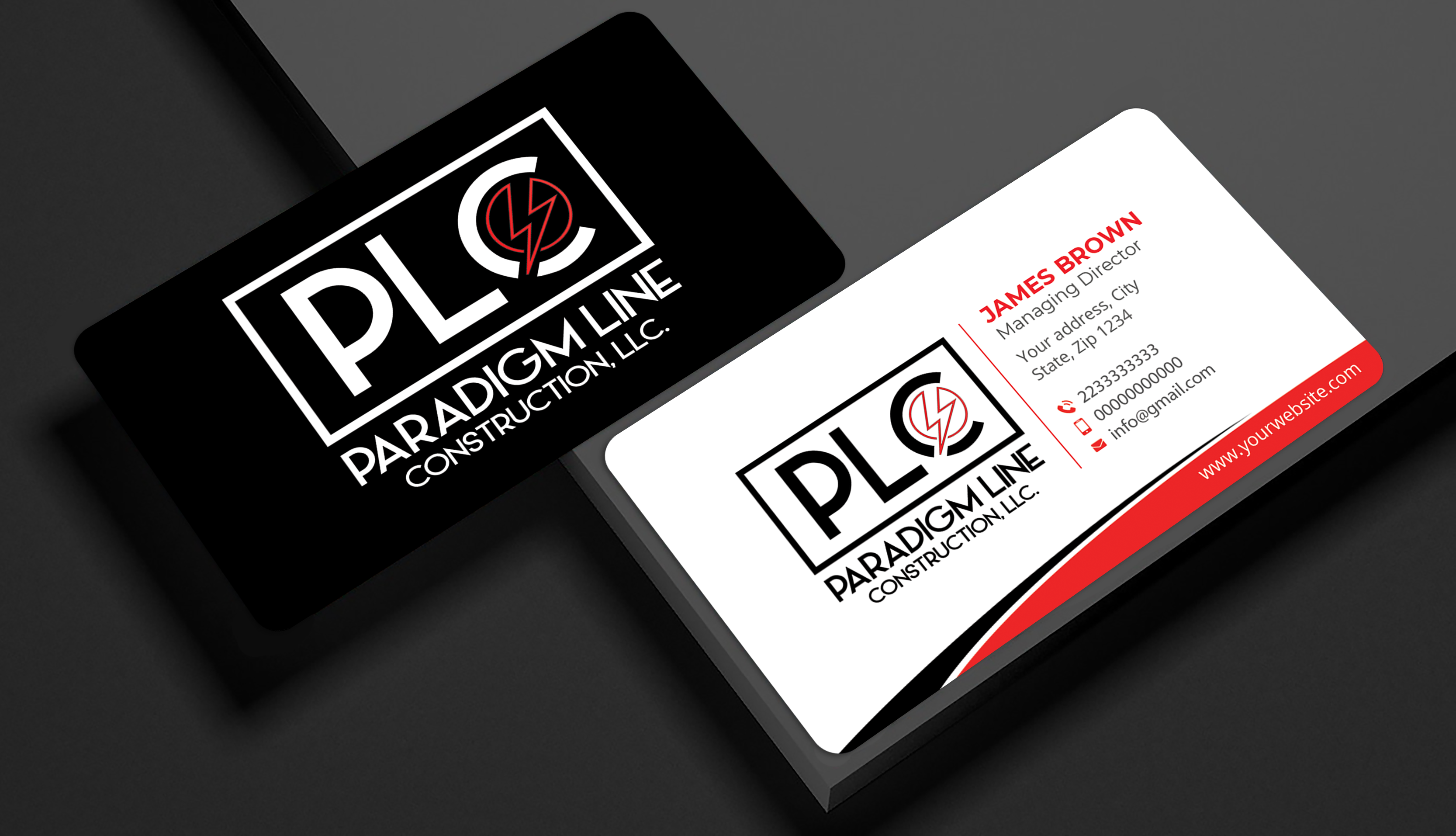 Business Card Design by Expert Bappy for PARADIGM LINE CONSTRUCTION LLC | Design #32792543