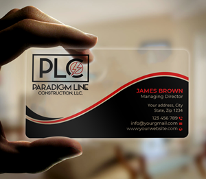 Business Card Design by Expert Bappy for PARADIGM LINE CONSTRUCTION LLC | Design: #32792628