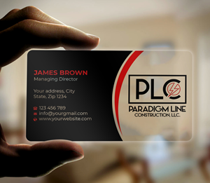 Business Card Design by Expert Bappy for PARADIGM LINE CONSTRUCTION LLC | Design: #32792776
