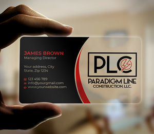 Business Card Design by Expert Bappy for PARADIGM LINE CONSTRUCTION LLC | Design: #32792834