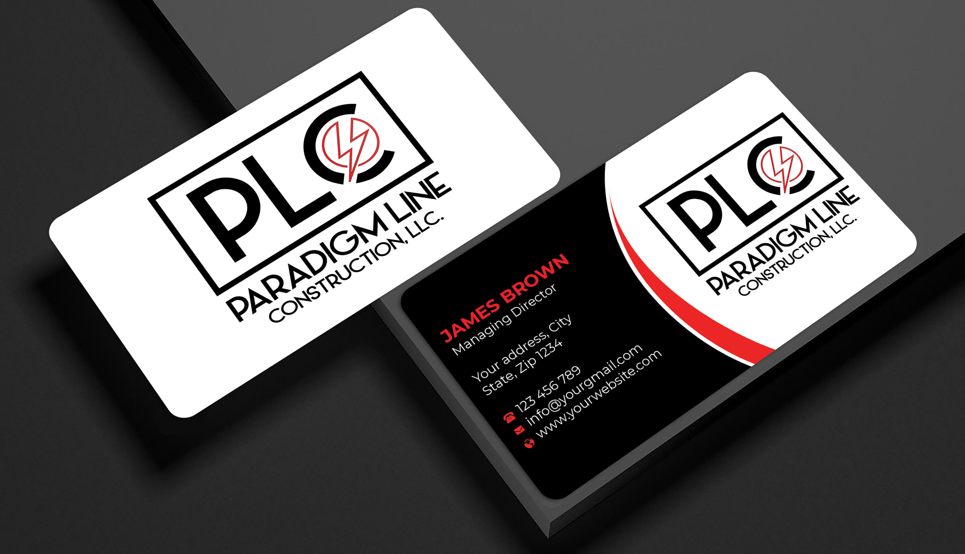 Diseño de Tarjeta de Presentación por Expert Bappy para PARADIGM LINE CONSTRUCTION LLC | Diseño #32792842