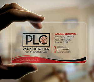 Business Card Design by Expert Bappy for PARADIGM LINE CONSTRUCTION LLC | Design: #32792891