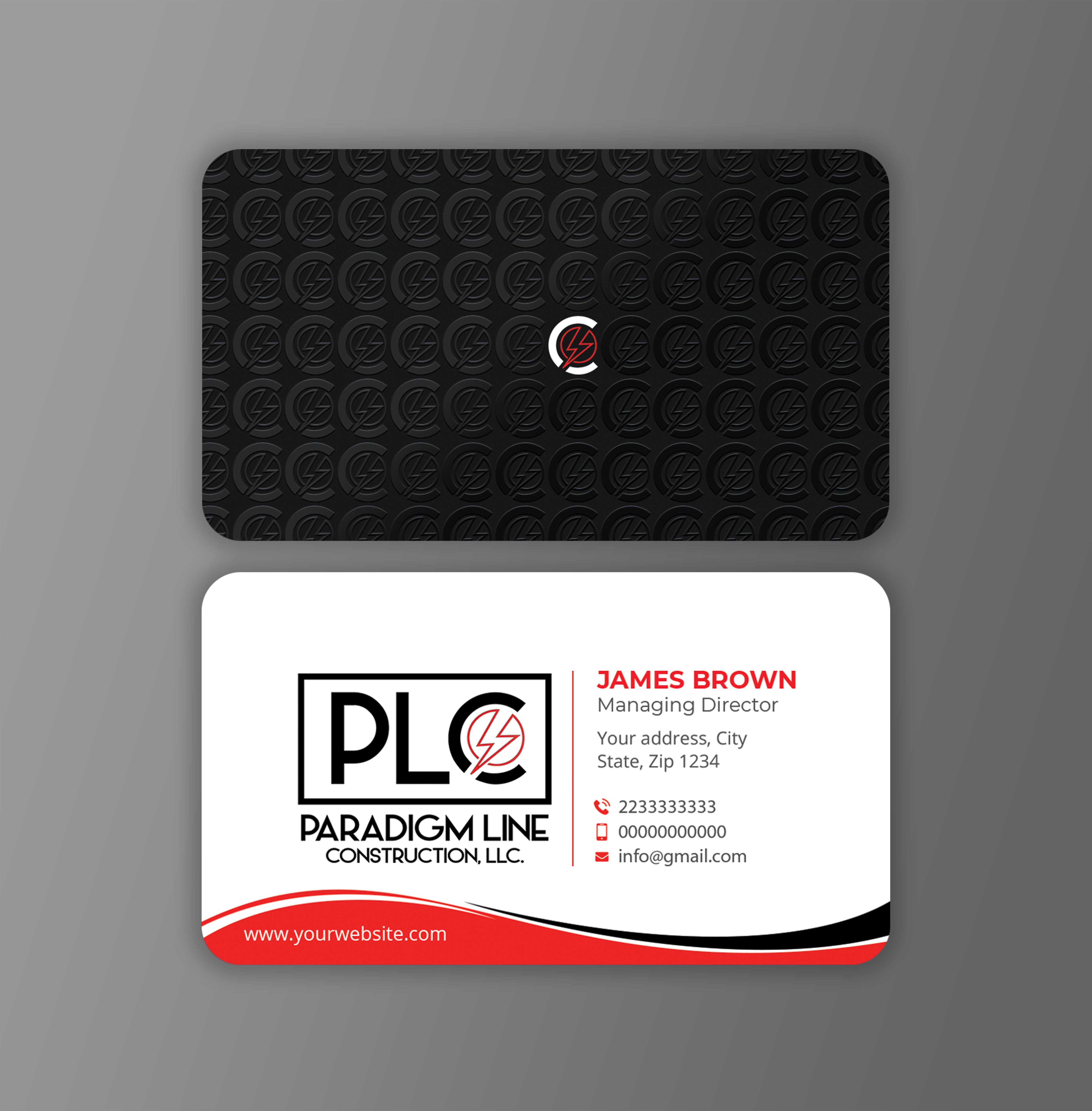 Business Card Design by Expert Bappy for PARADIGM LINE CONSTRUCTION LLC | Design #32792933