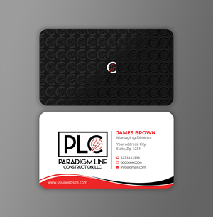 Business Card Design by Expert Bappy for PARADIGM LINE CONSTRUCTION LLC | Design: #32792933