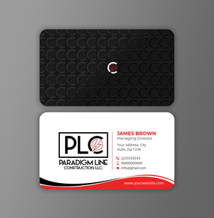 Business Card Design by Expert Bappy for PARADIGM LINE CONSTRUCTION LLC | Design: #32792973