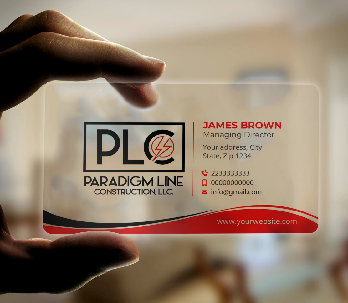 Business Card Design by Expert Bappy for PARADIGM LINE CONSTRUCTION LLC | Design #32792986