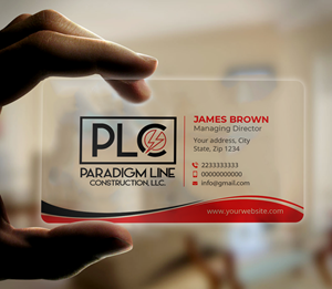 Business Card Design by Expert Bappy for PARADIGM LINE CONSTRUCTION LLC | Design: #32792986
