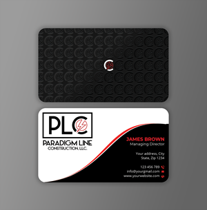 Business Card Design by Expert Bappy for PARADIGM LINE CONSTRUCTION LLC | Design: #32793399