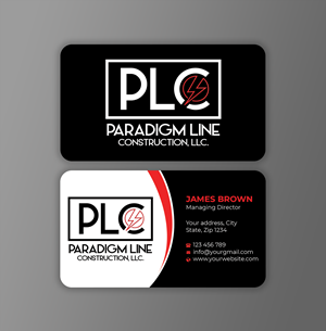 Business Card Design by Expert Bappy for PARADIGM LINE CONSTRUCTION LLC | Design: #32794571