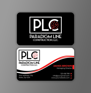 Business Card Design by Expert Bappy for PARADIGM LINE CONSTRUCTION LLC | Design: #32794644