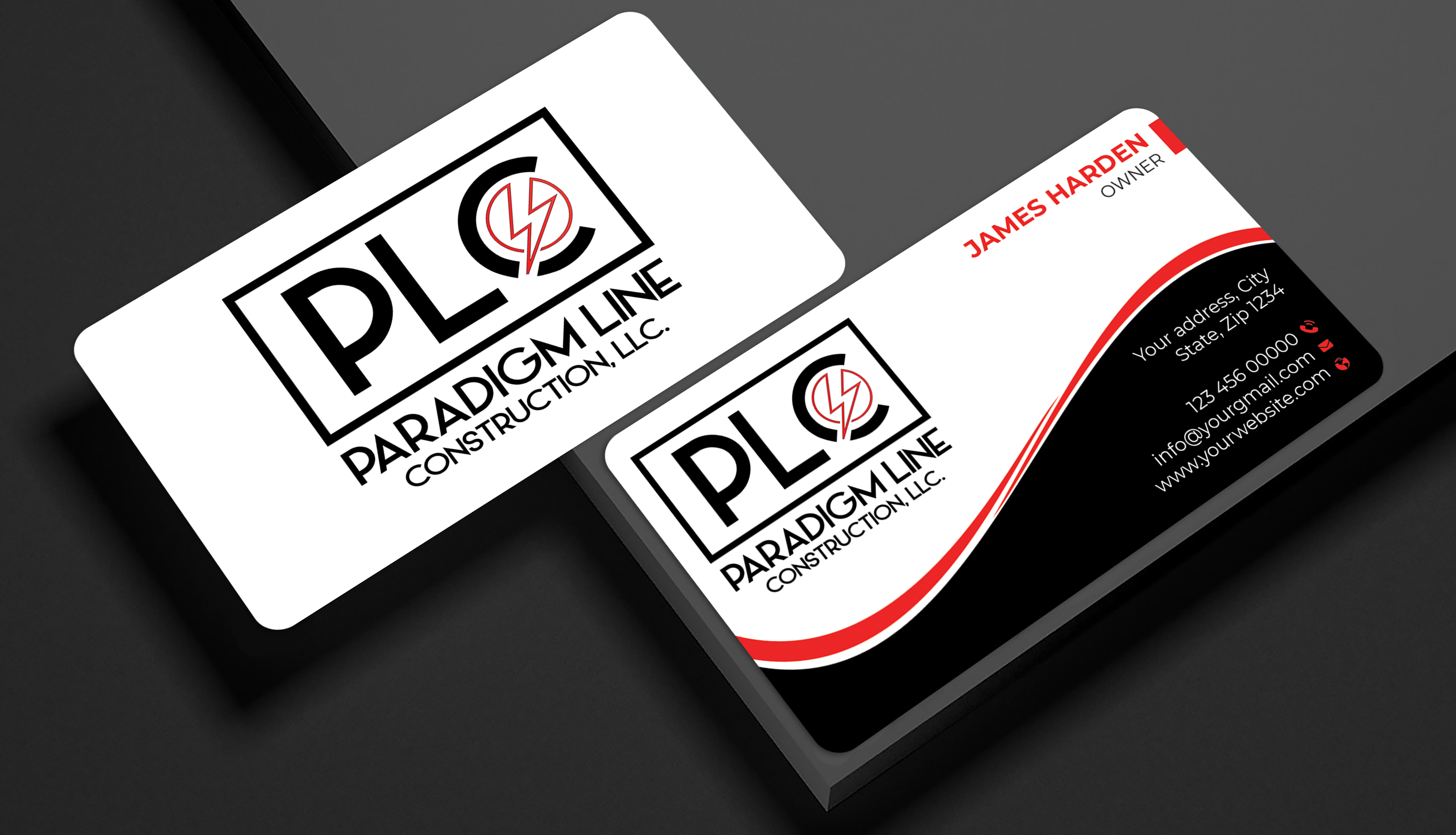 Business Card Design by Expert Bappy for PARADIGM LINE CONSTRUCTION LLC | Design #32794732