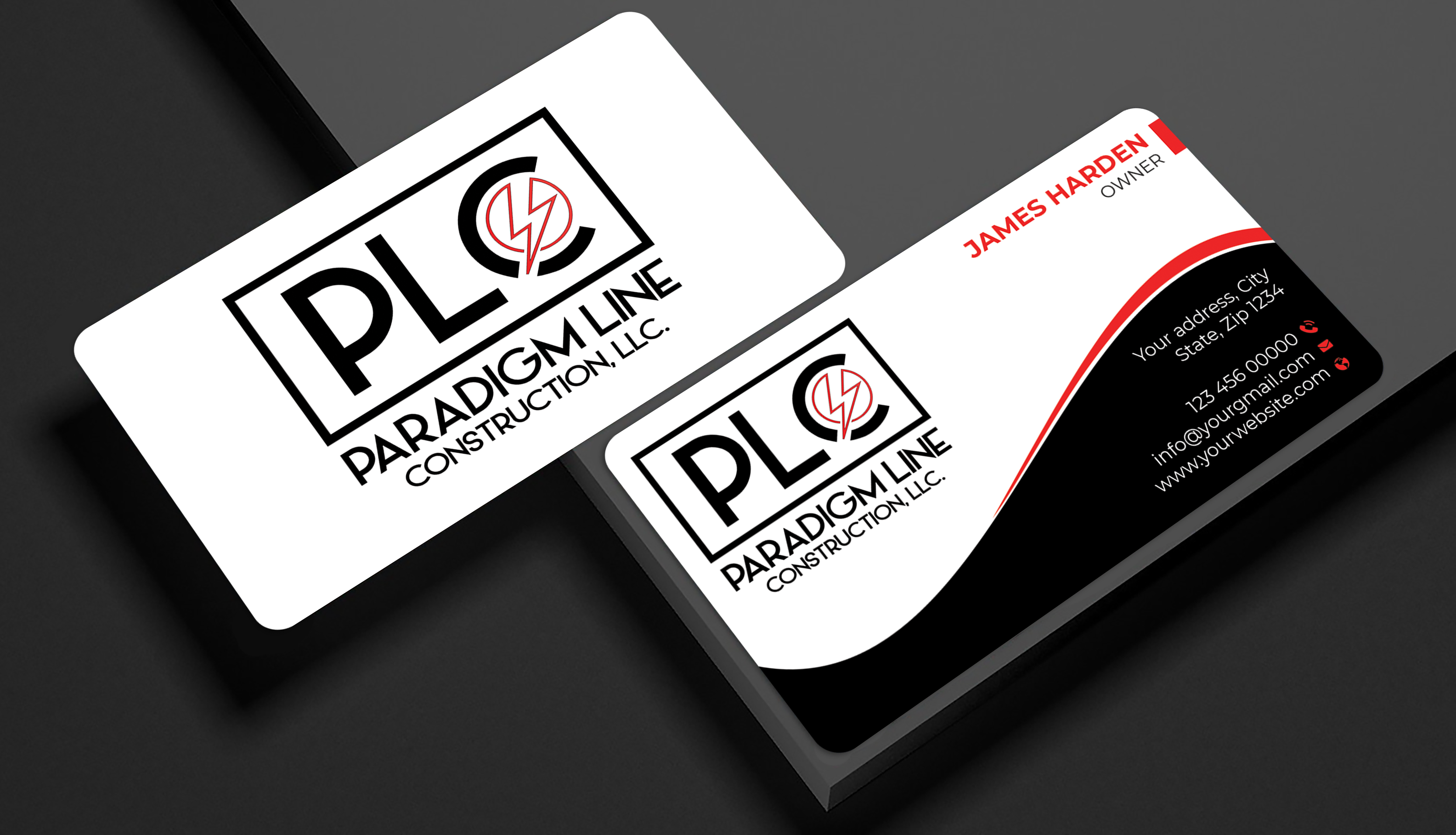 Business Card Design by Expert Bappy for PARADIGM LINE CONSTRUCTION LLC | Design #32794794